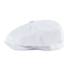 Newsboy Cap Men's White Twill Cotton Hat Women's Baker Boy Caps Retro Big Headpiece | TINMICO - TINMICO