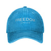 Charlie Kirk  Freedom RIP Baseball Cap is a distressed denim washed sun cap, Hat Freedom  | TMC - TINMICO