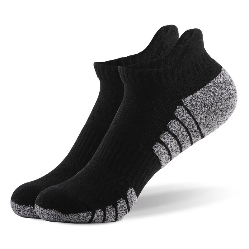 New thickened towel bottom running socks mesh boat socks non-slip breathable sports socks Low cut Men's socks Women's socks,3pairs | TINMICO