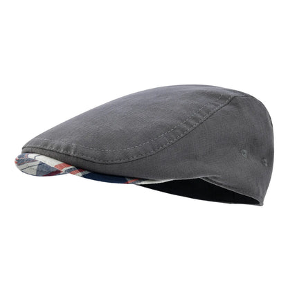 TINMICO Jangoul Mens Flat Cap Soft Vintage Linen Hats Casual Retro Newsboy Hat Beret for Male Driving Ivy Hats Summer Autumn - TINMICO