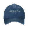 Charlie Kirk  Freedom RIP Baseball Cap is a distressed denim washed sun cap, Hat Freedom  | TMC - TINMICO