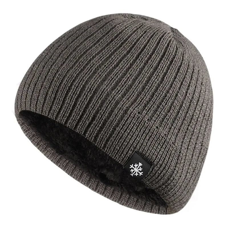 New Autumn/Winter Fleece Thick Knitted Thermal Blend Hat | TINMICO