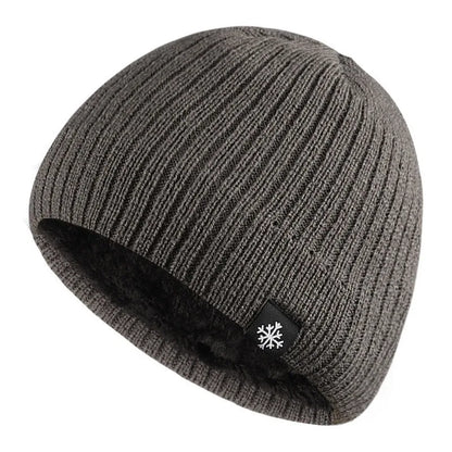 New Autumn/Winter Fleece Thick Knitted Thermal Blend Hat | TINMICO