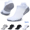 New thickened towel bottom running socks mesh boat socks non-slip breathable sports socks Low cut Men's socks Women's socks,3pairs | TINMICO
