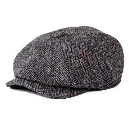 New Wool Newsboy Cap Herringbone Men British Flat Cap | TINMICO - TINMICO