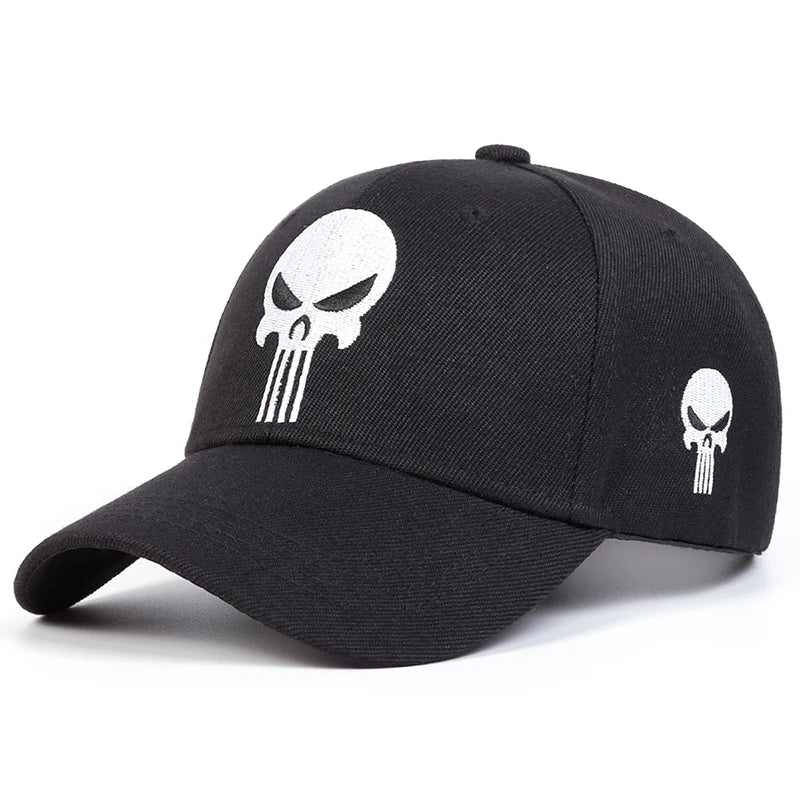 New Unisex Skull Head Embroidery Baseball Caps Spring Autumn Outdoor Adjustable Casual Hats Sunscreen Hat | TINMICO