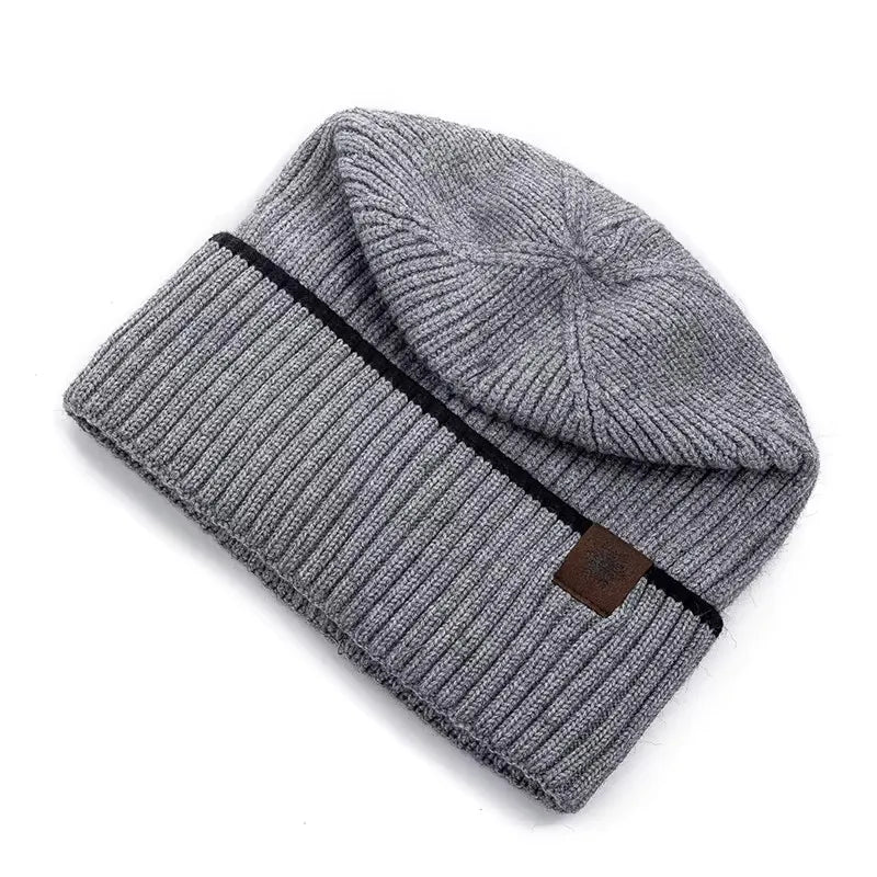 Sports Knitted Hat Unisex Winter Hat Plush Fleece Warm Cap Snow Label Soft Beanie Hat For Men Women Outdoor| TINMICO