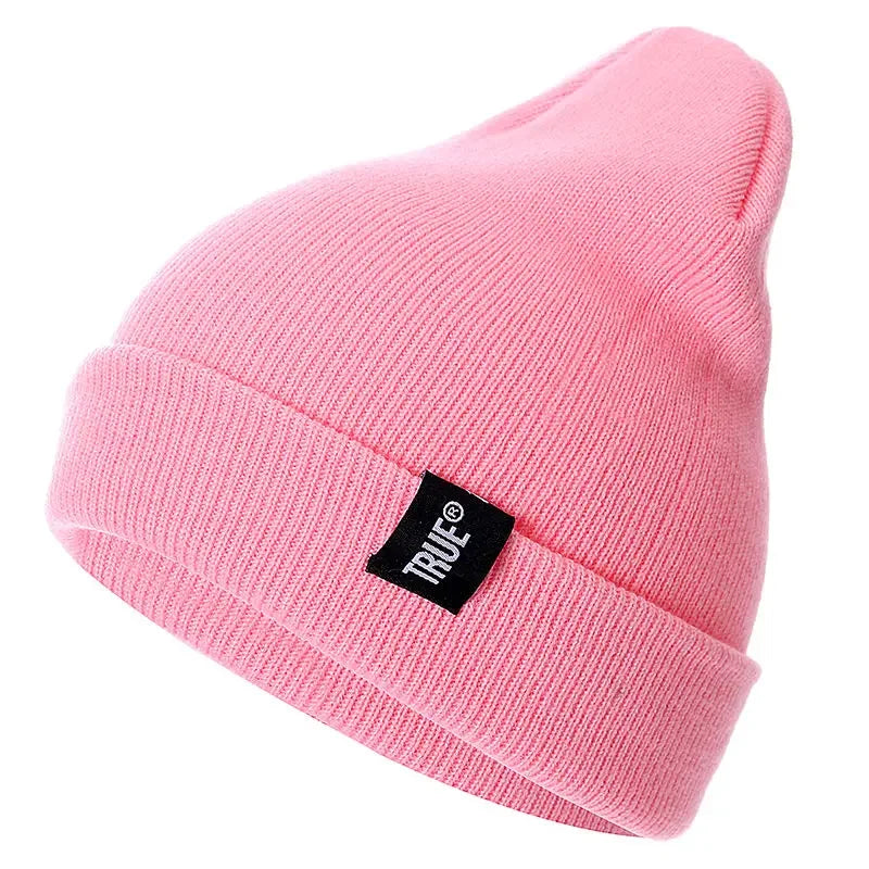 Unisex Cap Letter True 10 Colors Casual Beanies for Men Women Fashion Knitted Winter Hat Solid Hip-hop Skullies Hat Bonnet | TINMICO - TINMICO