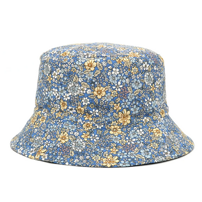 NEW Spring and Summer Small Floral Print Bucket Hat Trend Flower Double-Sided Male Wild Basin  Sun  Woman Cap | TINMICO