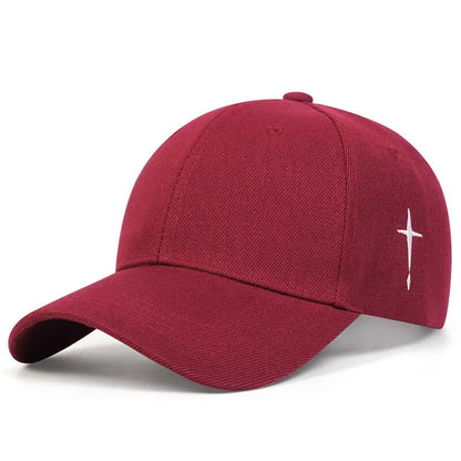 New Unisex Simple Cross Water Drop Embroidery Baseball Caps Spring and Autumn Outdoor Adjustable Casual Hat Sunscreen Hat | TINMICO