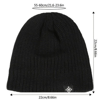 New Autumn/Winter Fleece Thick Knitted Thermal Blend Hat | TINMICO