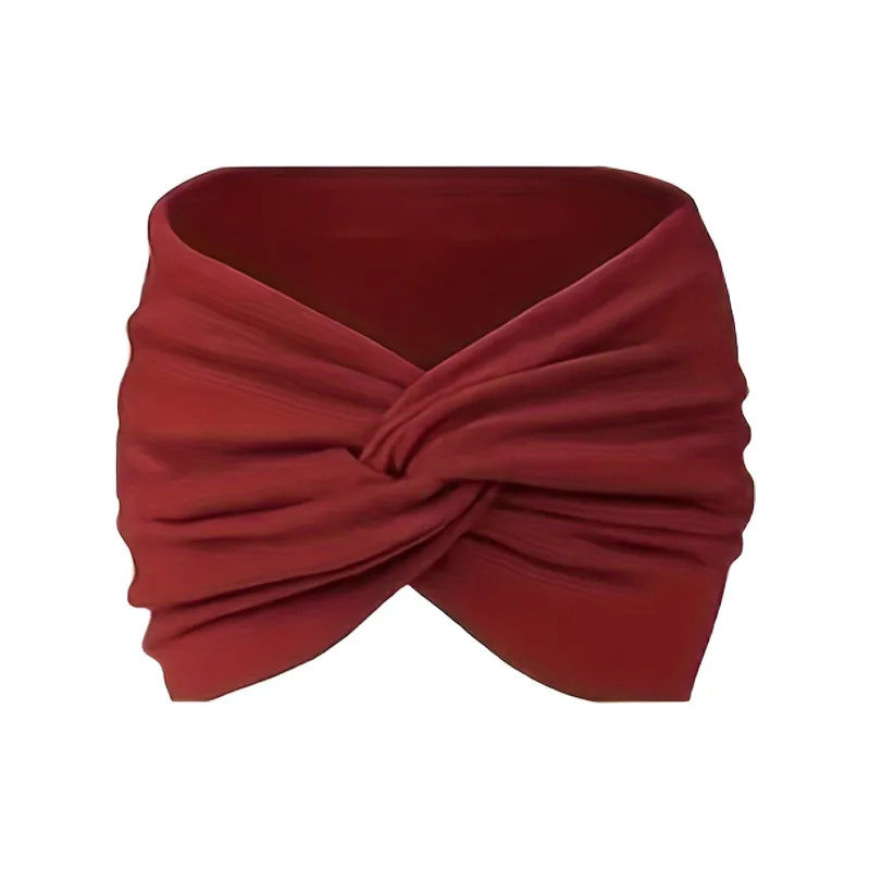 New Women Headbands African Wide Hair Wrap Turban Twist Headband for Women Large Sport Workout Stretch  | TINMICO