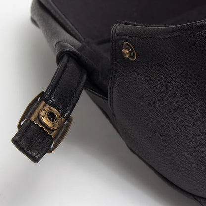 New Fashion Men PU Leather Beret Autumn Winter Visor Flat Cap Thicken Warm Hat Berets Vintage England Newsboy Caps | TINMICO - TINMICO