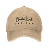 Charlie Kirk  Freedom RIP Baseball Cap is a distressed denim washed sun cap, Hat Freedom  | TMC - TINMICO