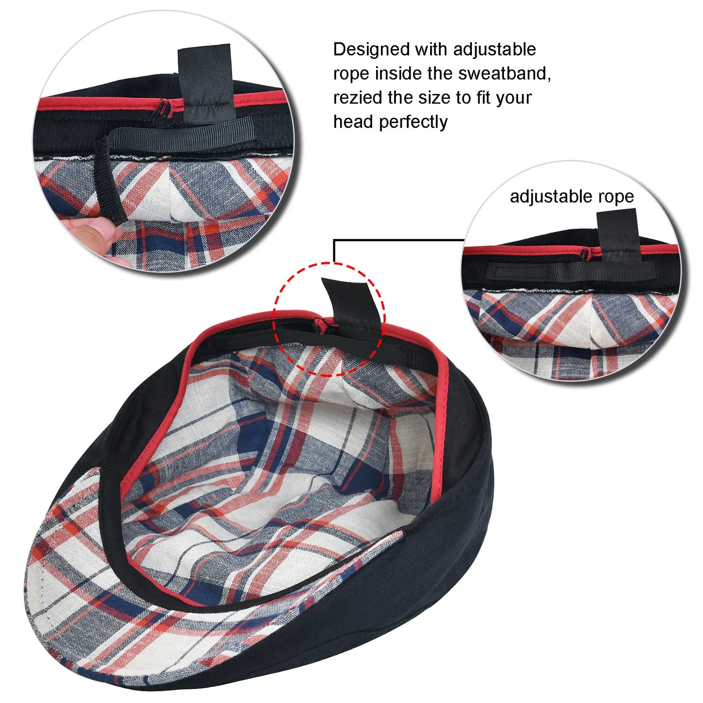 TINMICO Jangoul Mens Flat Cap Soft Vintage Linen Hats Casual Retro Newsboy Hat Beret for Male Driving Ivy Hats Summer Autumn - TINMICO