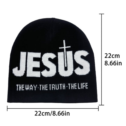 Knit Hat Autumn/Winter Outdoor Thermal Hat Unisex Pullover Hat Jesus| TINMICO - TINMICO