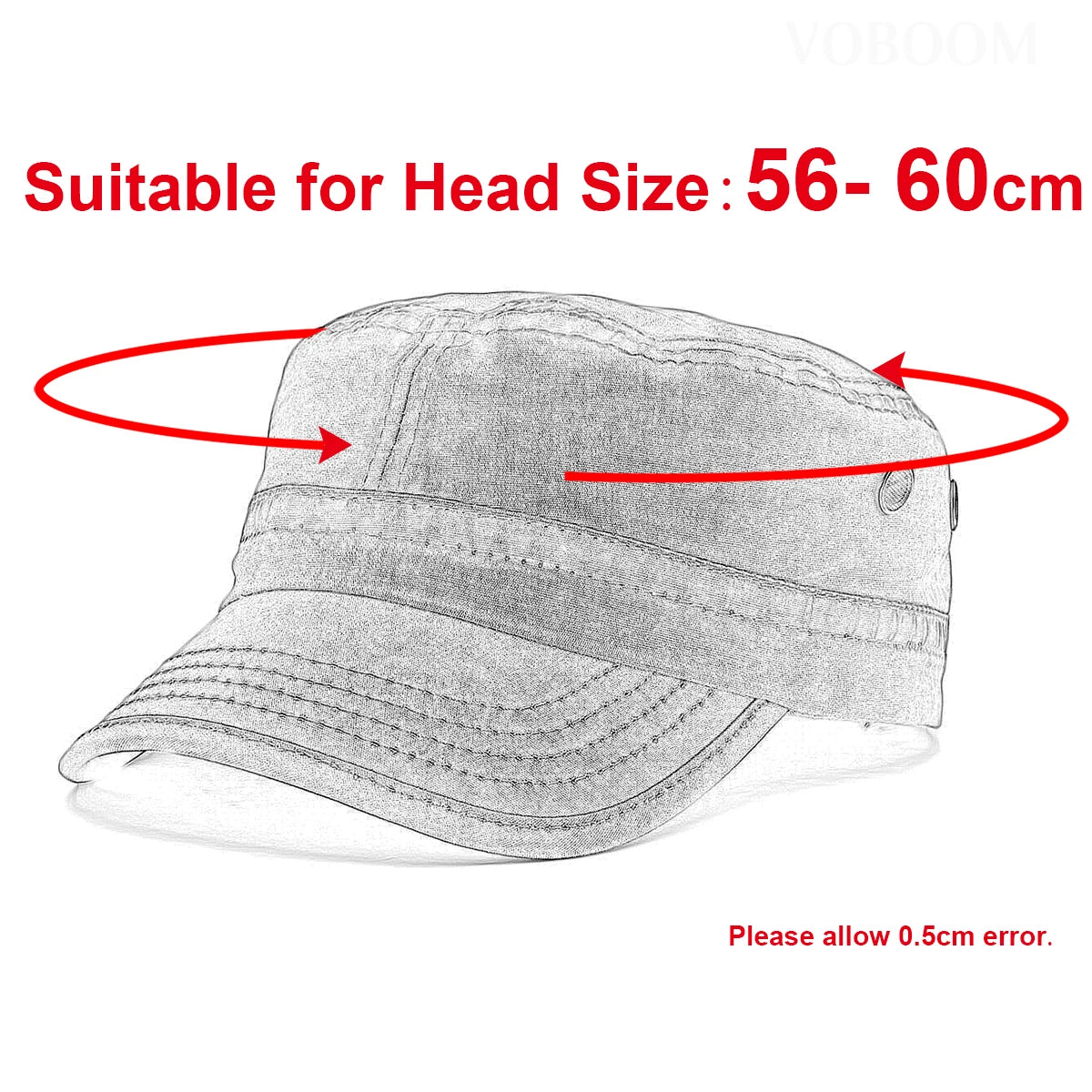 TINMICO Washed Cotton Military Cadet Army Caps for Men Vintage Flat Top Hats - TINMICO