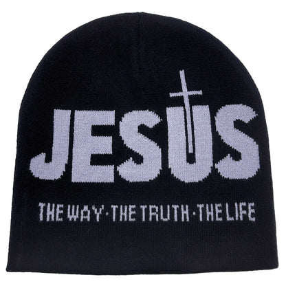 Knit Hat Autumn/Winter Outdoor Thermal Hat Unisex Pullover Hat Jesus| TINMICO - TINMICO