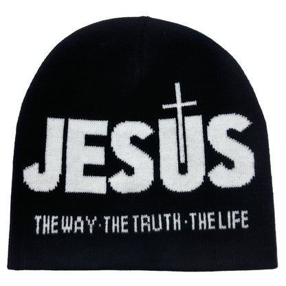 Knit Hat Autumn/Winter Outdoor Thermal Hat Unisex Pullover Hat Jesus| TINMICO - TINMICO