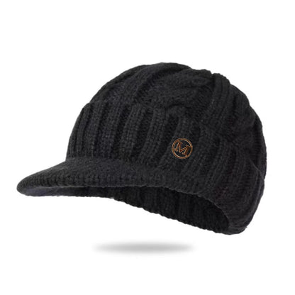 Twists Knitting Hat Keep Warm Winter Beanies for Men Outdoor Short Brim Duck Tongue Cap Winter Plush Thick Fried Dough | TINMICO