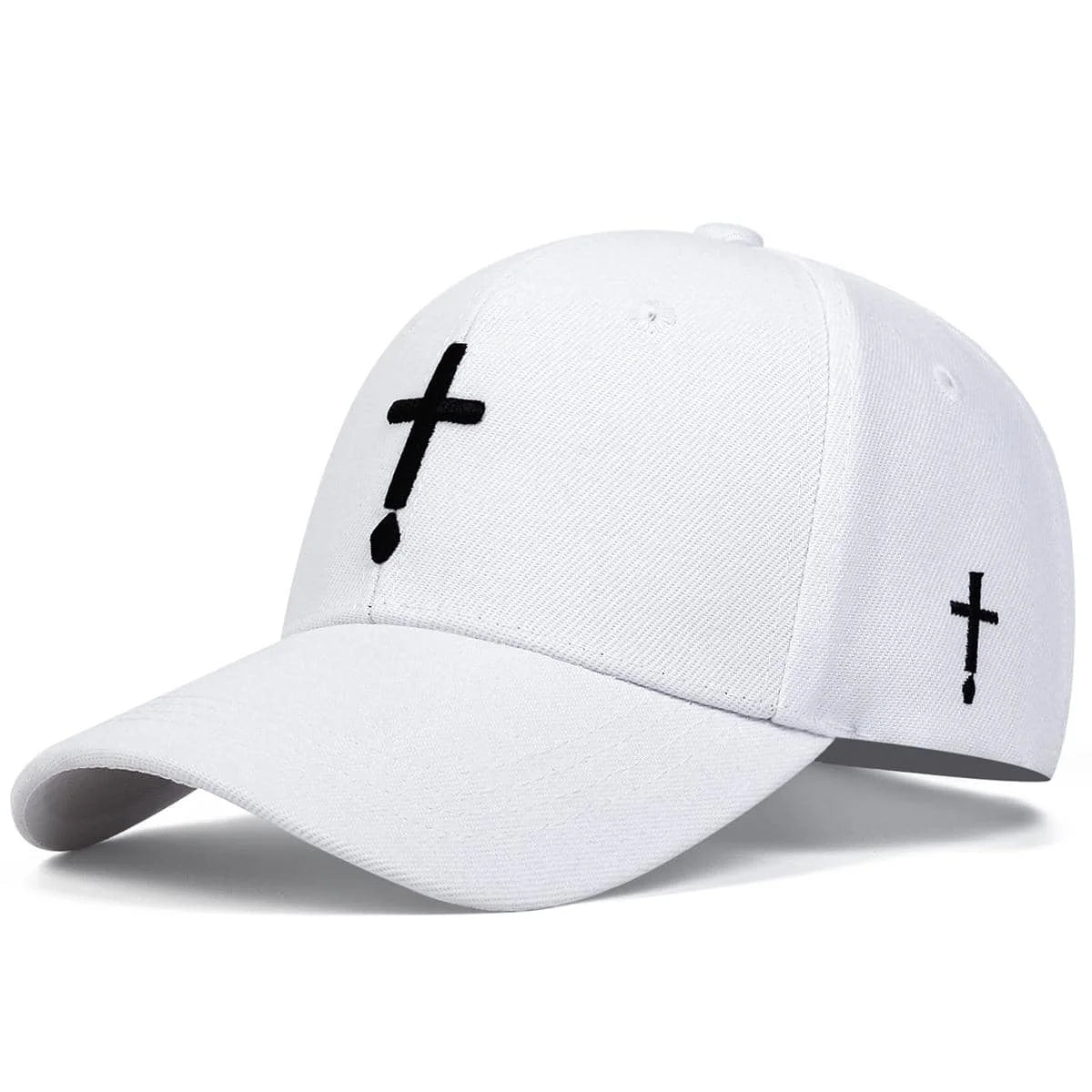 New Unisex Simple Cross Water Drop Embroidery Baseball Caps Spring and Autumn Outdoor Adjustable Casual Hat Sunscreen Hat | TINMICO