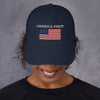 America First Hat (Embroidered Cotton Dad Cap) USA Patriot Dad Hat TINMICO - TINMICO