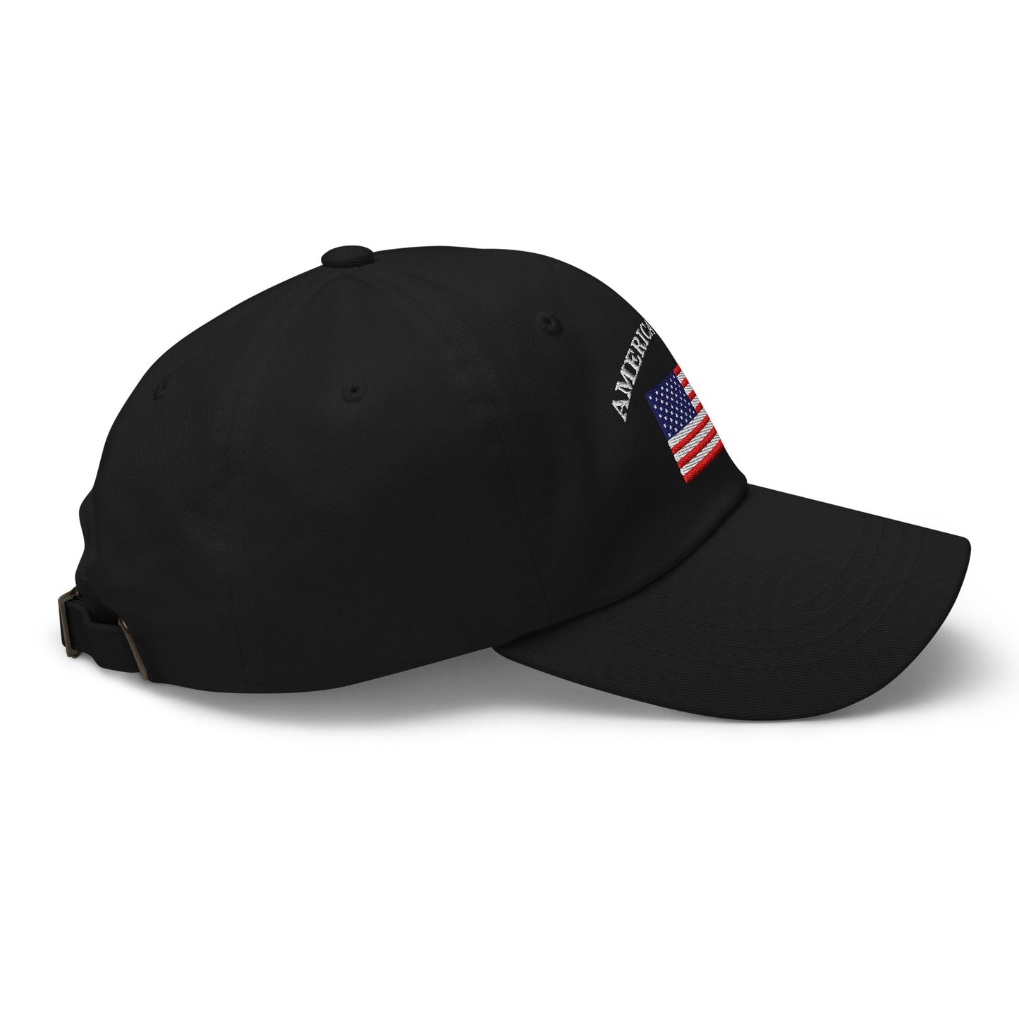 America First Hat (Embroidered Cotton Dad Cap) USA Patriot, July 4th Pride, Made in USA - TINMICO