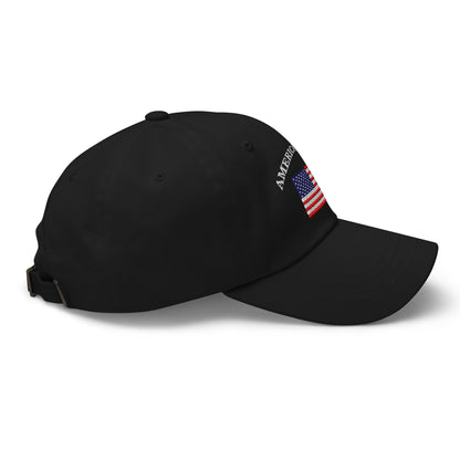 America First Hat (Embroidered Cotton Dad Cap) USA Patriot, July 4th Pride, Made in USA - TINMICO