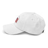America First Hat (Embroidered Cotton Dad Cap) USA Patriot, July 4th Pride, Made in USA - TINMICO