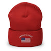 America First Hat (Embroidered Cuffed Beanie) USA Patriot, July 4th Pride Cuffed Beanie - TINMICO