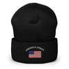 America First Hat (Embroidered Cuffed Beanie) USA Patriot, July 4th Pride Cuffed Beanie - TINMICO