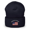America First Hat (Embroidered Cuffed Beanie) USA Patriot, July 4th Pride Cuffed Beanie - TINMICO