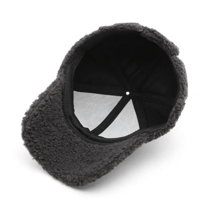 Autumn Winter Baseball Cap Women Artificial Lamb Wool Hats Keep Warm Cap Plush Baseball Caps Spring Baseball Cap | TINMICO - TINMICO