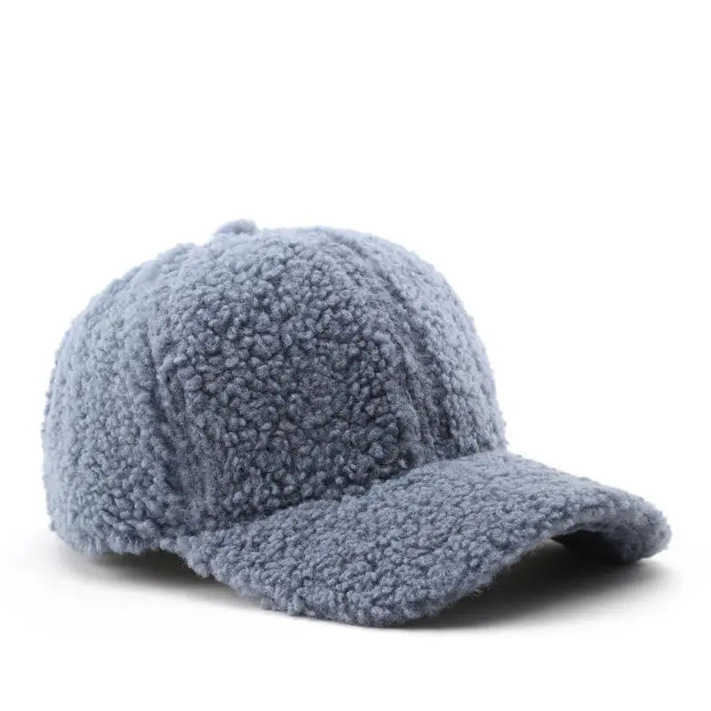 Autumn Winter Baseball Cap Women Artificial Lamb Wool Hats Keep Warm Cap Plush Baseball Caps Spring Baseball Cap | TINMICO - TINMICO