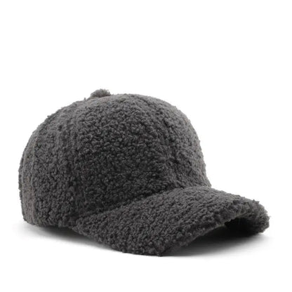 Autumn Winter Baseball Cap Women Artificial Lamb Wool Hats Keep Warm Cap Plush Baseball Caps Spring Baseball Cap | TINMICO - TINMICO