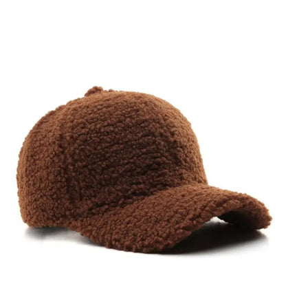 Autumn Winter Baseball Cap Women Artificial Lamb Wool Hats Keep Warm Cap Plush Baseball Caps Spring Baseball Cap | TINMICO - TINMICO