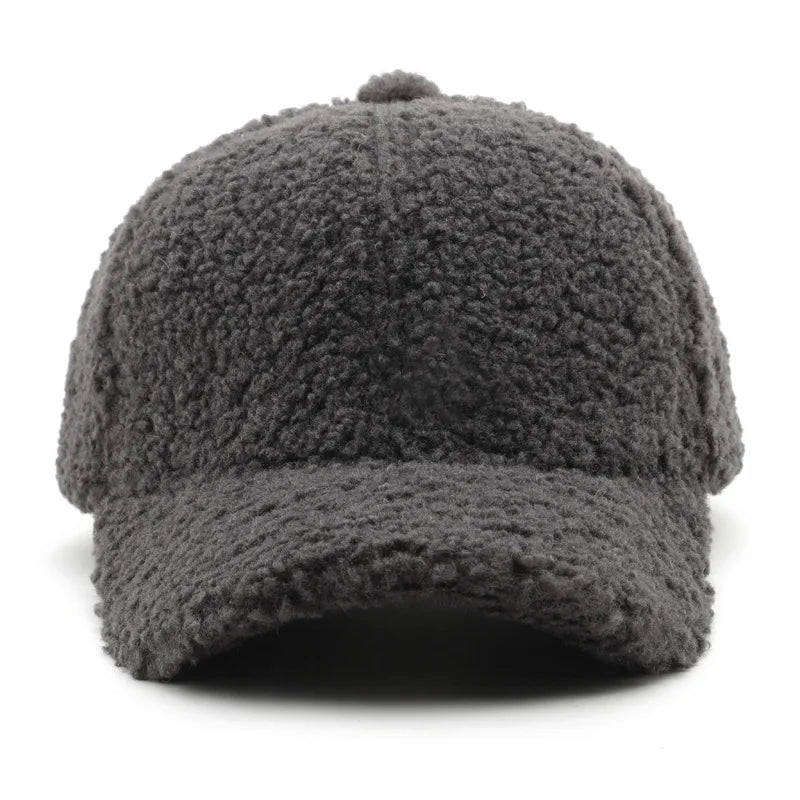 Autumn Winter Baseball Cap Women Artificial Lamb Wool Hats Keep Warm Cap Plush Baseball Caps Spring Baseball Cap | TINMICO - TINMICO