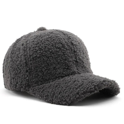 Autumn Winter Baseball Cap Women Artificial Lamb Wool Hats Keep Warm Cap Plush Baseball Caps Spring Baseball Cap | TINMICO - TINMICO