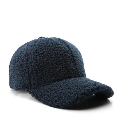 Autumn Winter Baseball Cap Women Artificial Lamb Wool Hats Keep Warm Cap Plush Baseball Caps Spring Baseball Cap | TINMICO - TINMICO