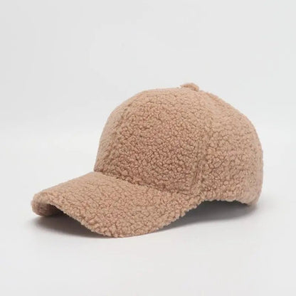 Autumn Winter Baseball Cap Women Artificial Lamb Wool Hats Keep Warm Cap Plush Baseball Caps Spring Baseball Cap | TINMICO - TINMICO