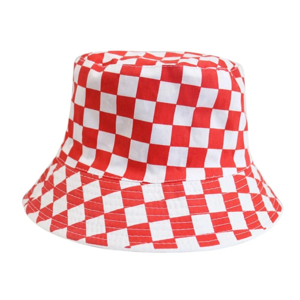 Black and white Checkered Chessboard Checkered Hat Female and Male Hip-Hop Street Dance Graffiti Skateboard Hat | TINMICO - TINMICO