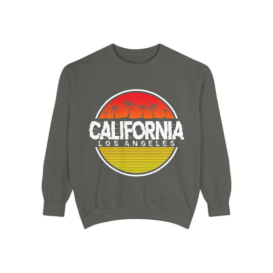 California Garment - Dyed Sweatshirt, Vintage California Sweatshirt, Los Angeles Apparel, Summer Vibes, Stylish Casual Wear - TINMICO