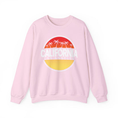 California Sunset Crewneck Sweatshirt, Unisex California Graphic Sweatshirt, Los Angeles Sweatshirt, Beach Vibe Sweatshirt, Casual - TINMICO
