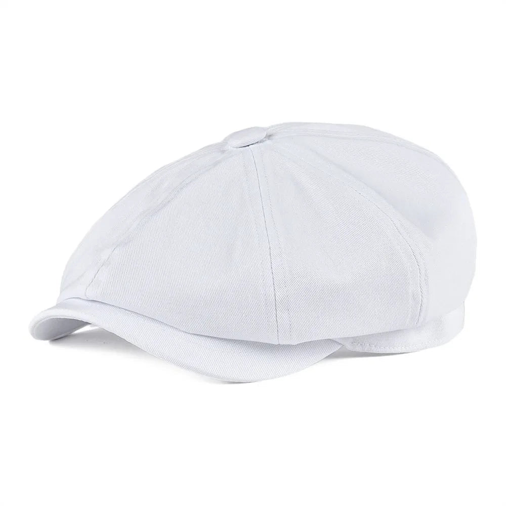 Cap Men's Twill Cotton Hat 8 Panel Hat Baker Caps Retro Gatsby Hats Casual Brand Cap Beret for Male | TINMICO - TINMICO