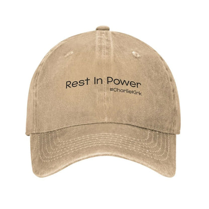 Charlie Kirk Freedom RIP Baseball Cap is a distressed denim washed sun cap, Hat Freedom | TMC - TINMICO