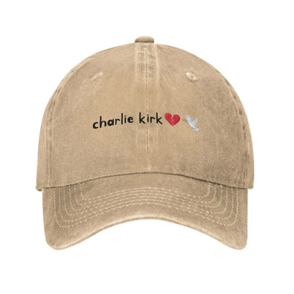 Charlie Kirk Freedom RIP Baseball Cap is a distressed denim washed sun cap, Hat Freedom | TMC - TINMICO