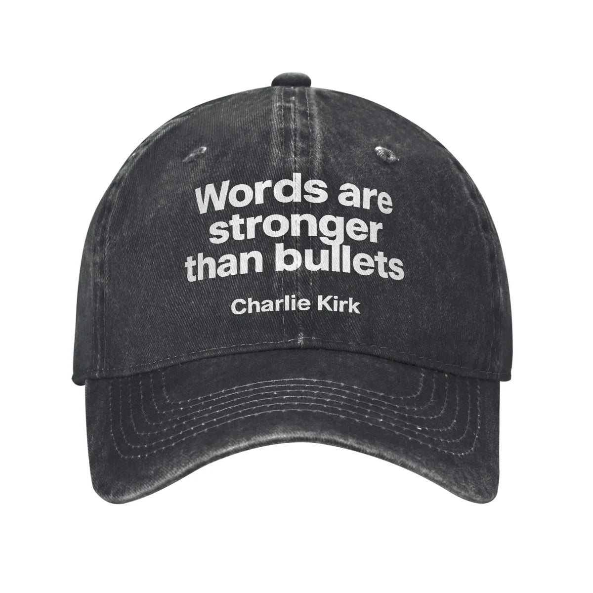Charlie Kirk Freedom RIP Baseball Cap is a distressed denim washed sun cap, Hat Freedom | TMC - TINMICO