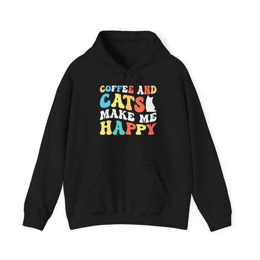 Coffee and Cat Lover Unisex Hoodie Sweatshirt - TINMICO