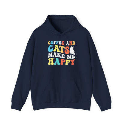Coffee and Cat Lover Unisex Hoodie Sweatshirt - TINMICO