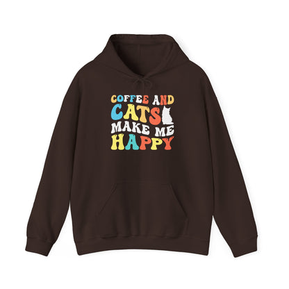 Coffee and Cat Lover Unisex Hoodie Sweatshirt - TINMICO
